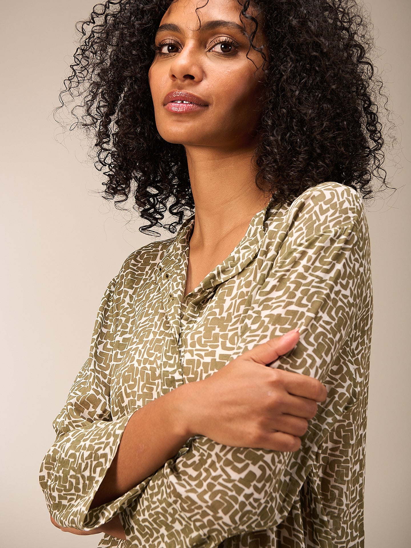 blouse à manches 3/4