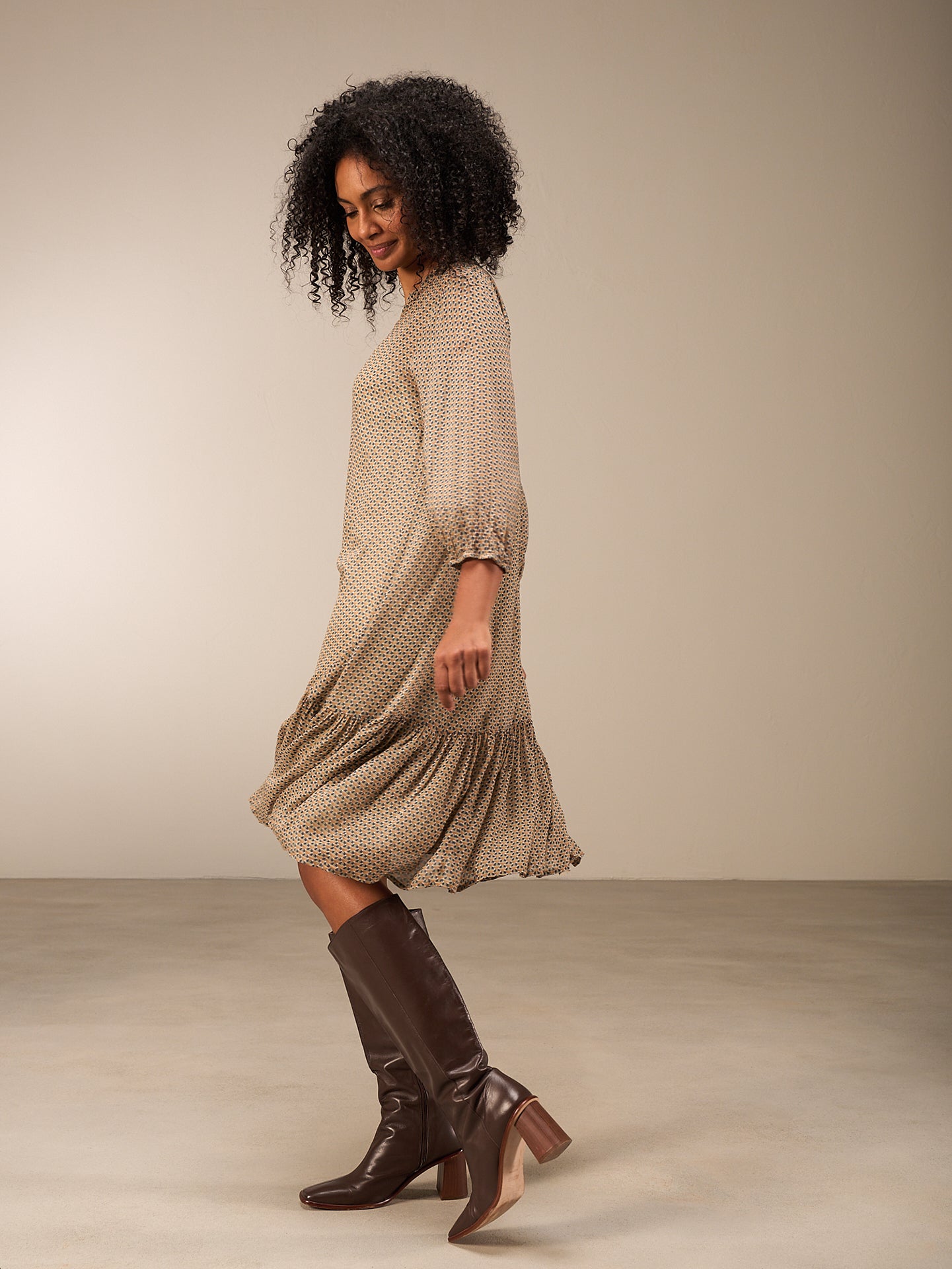 Flounced dress