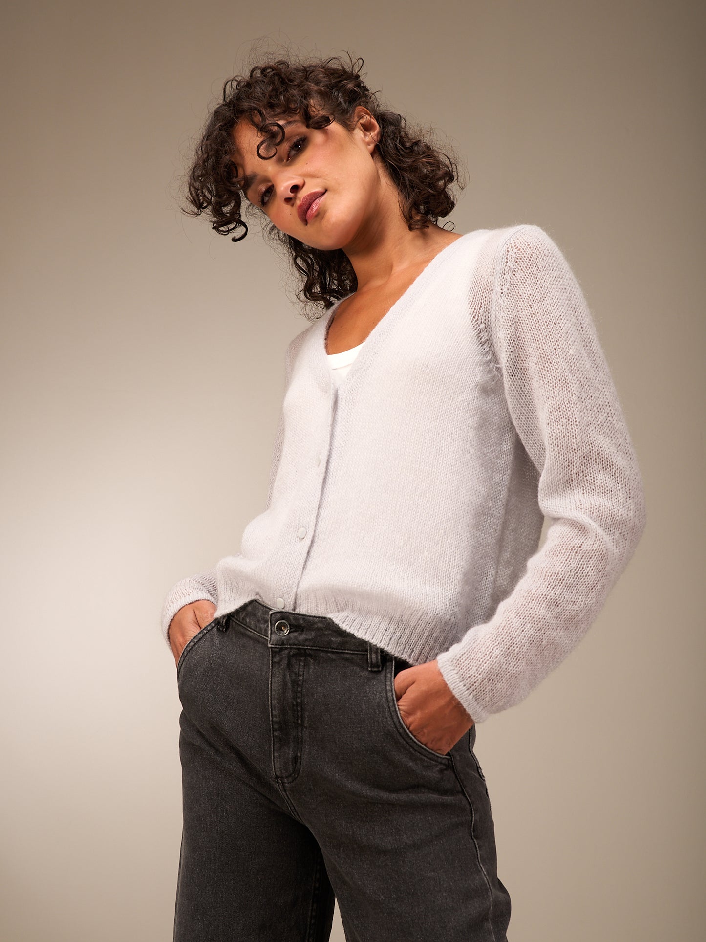 Strickjacke mit Knopfverschluss