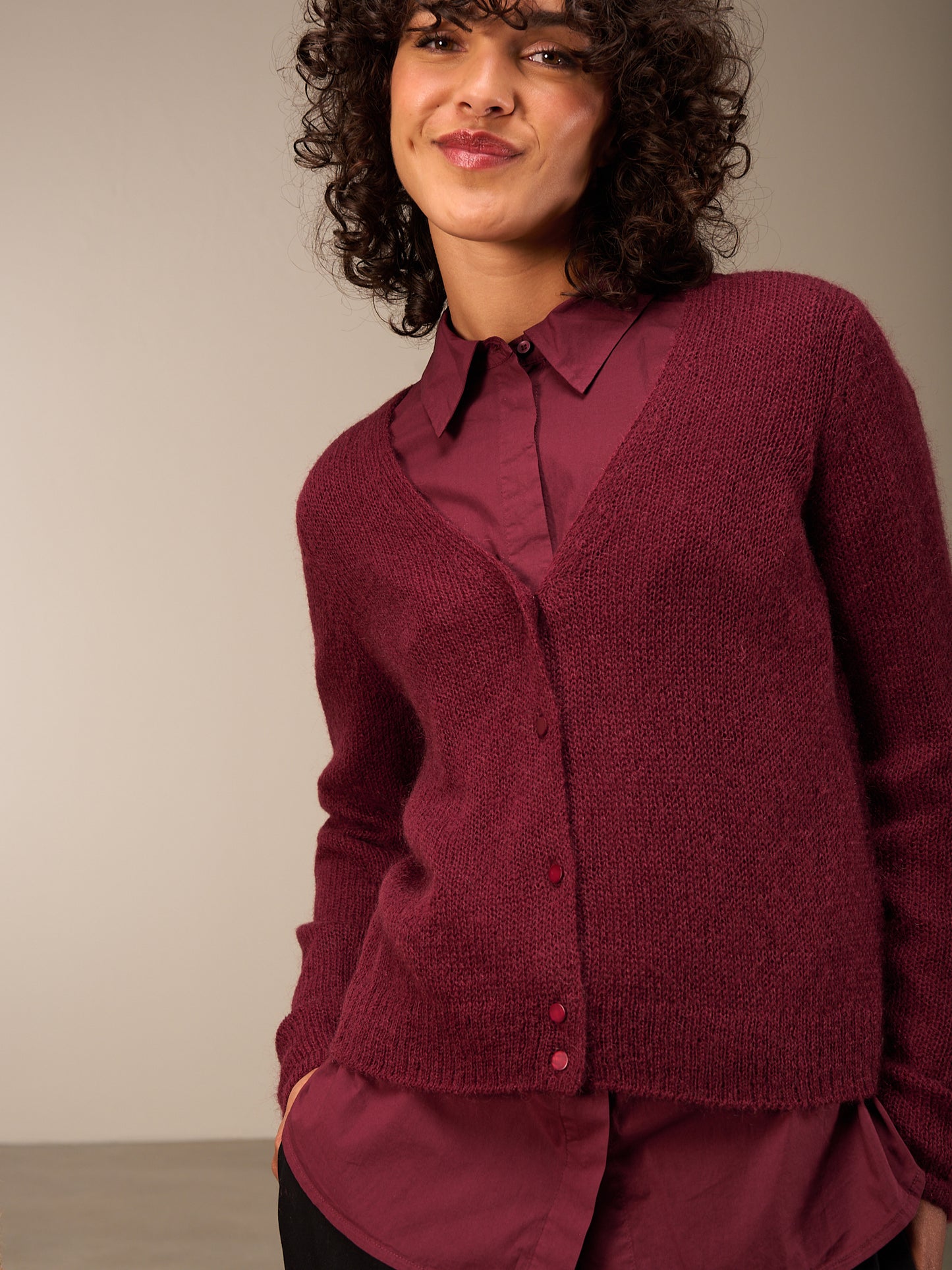 Strickjacke mit Knopfverschluss