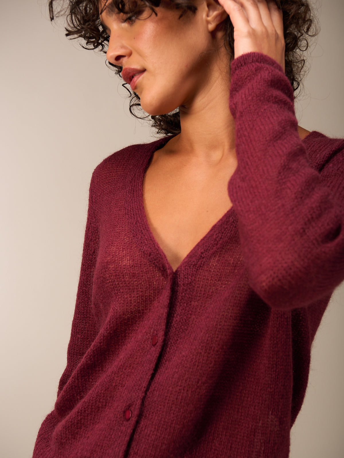 Giacca in maglia con chiusura con bottoni