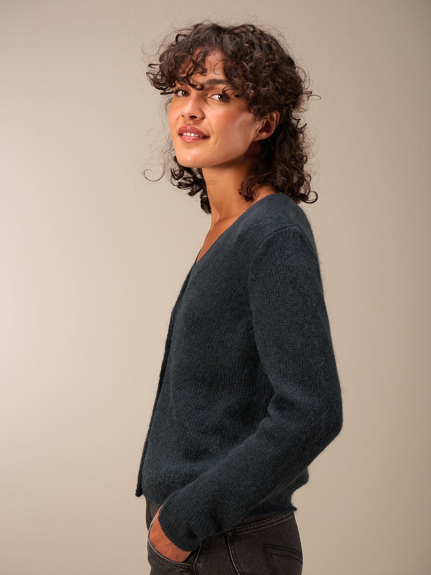 Giacca in maglia con chiusura con bottoni