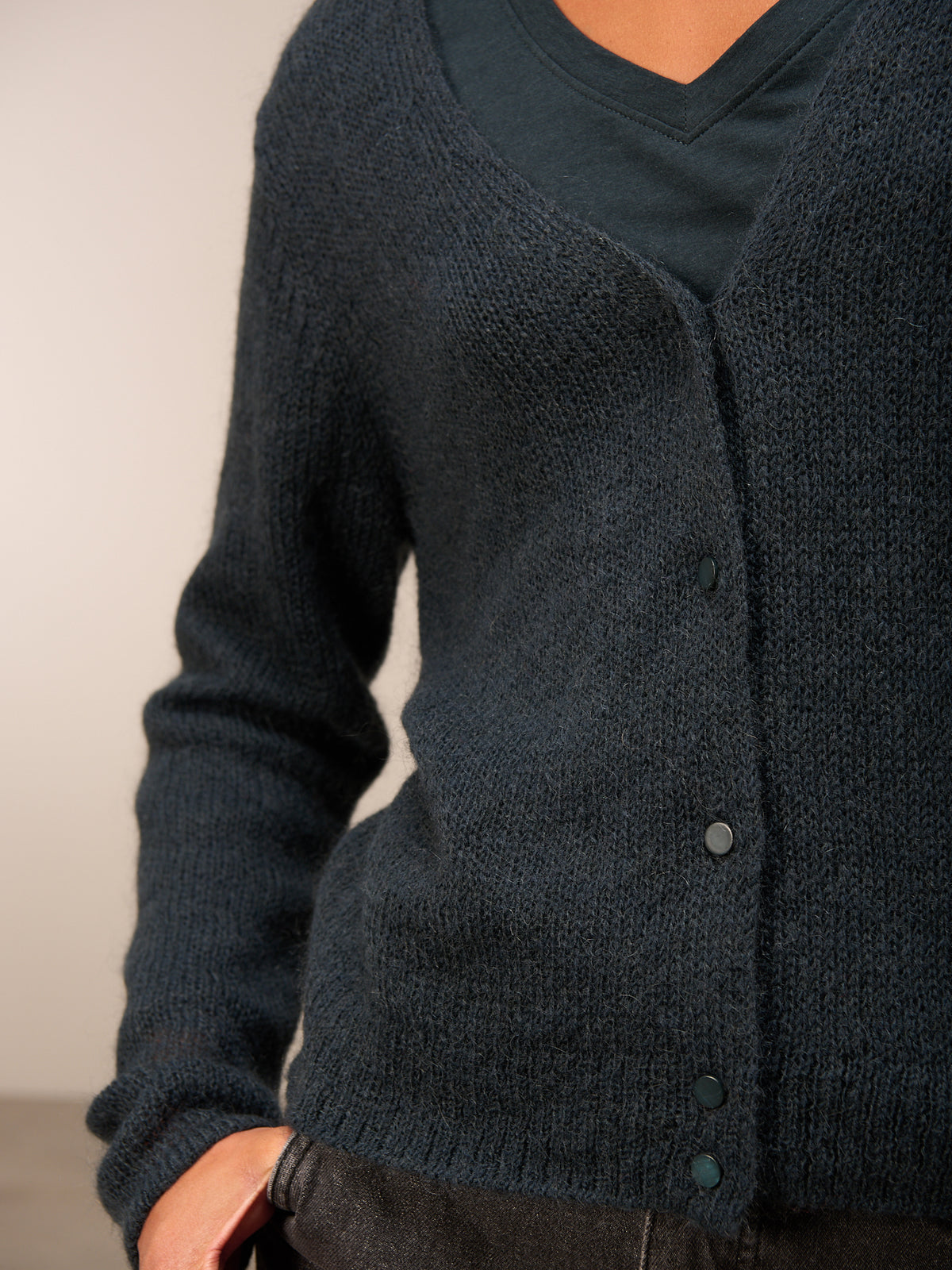 Giacca in maglia con chiusura con bottoni