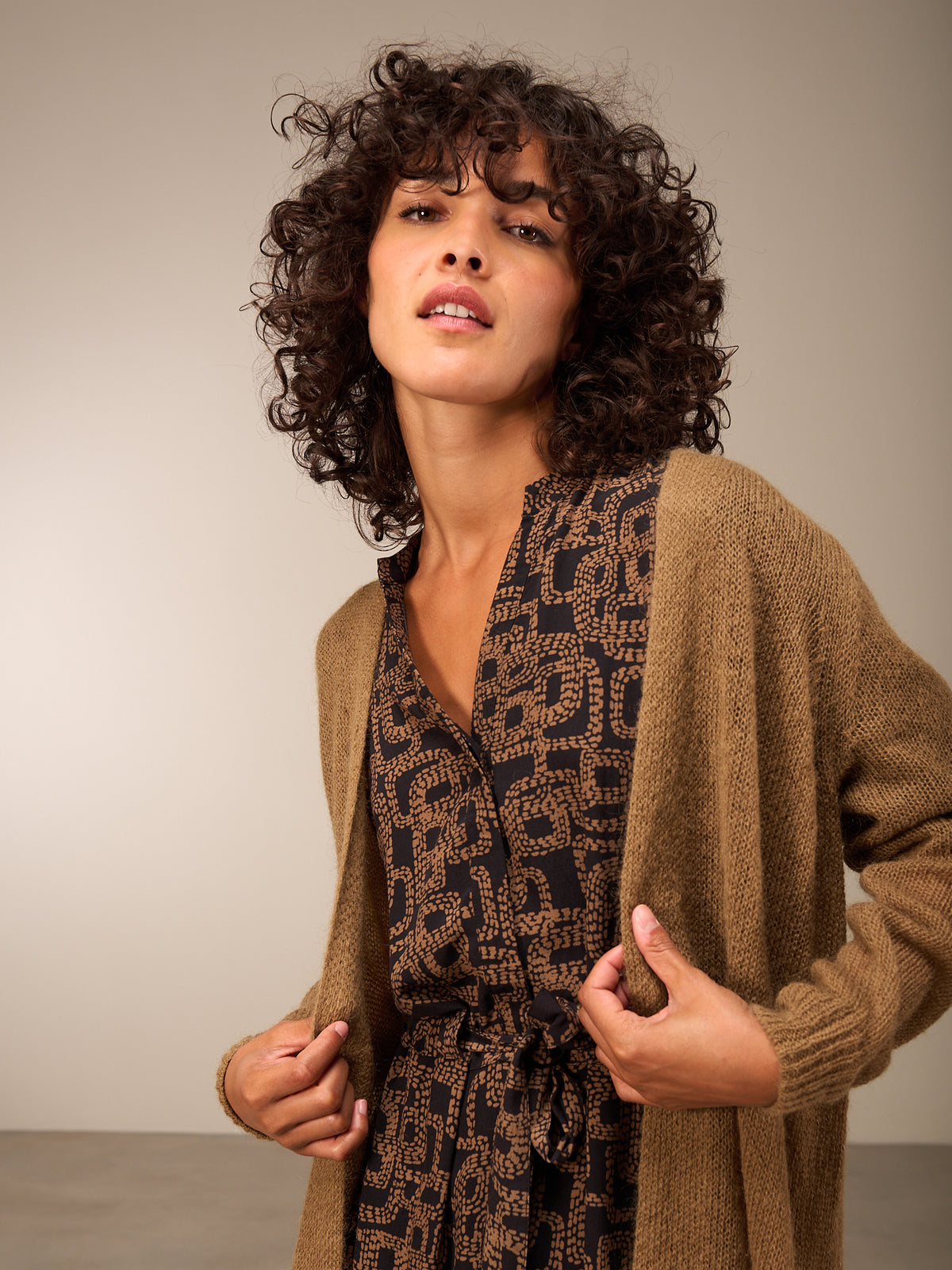 Cardigan with wool