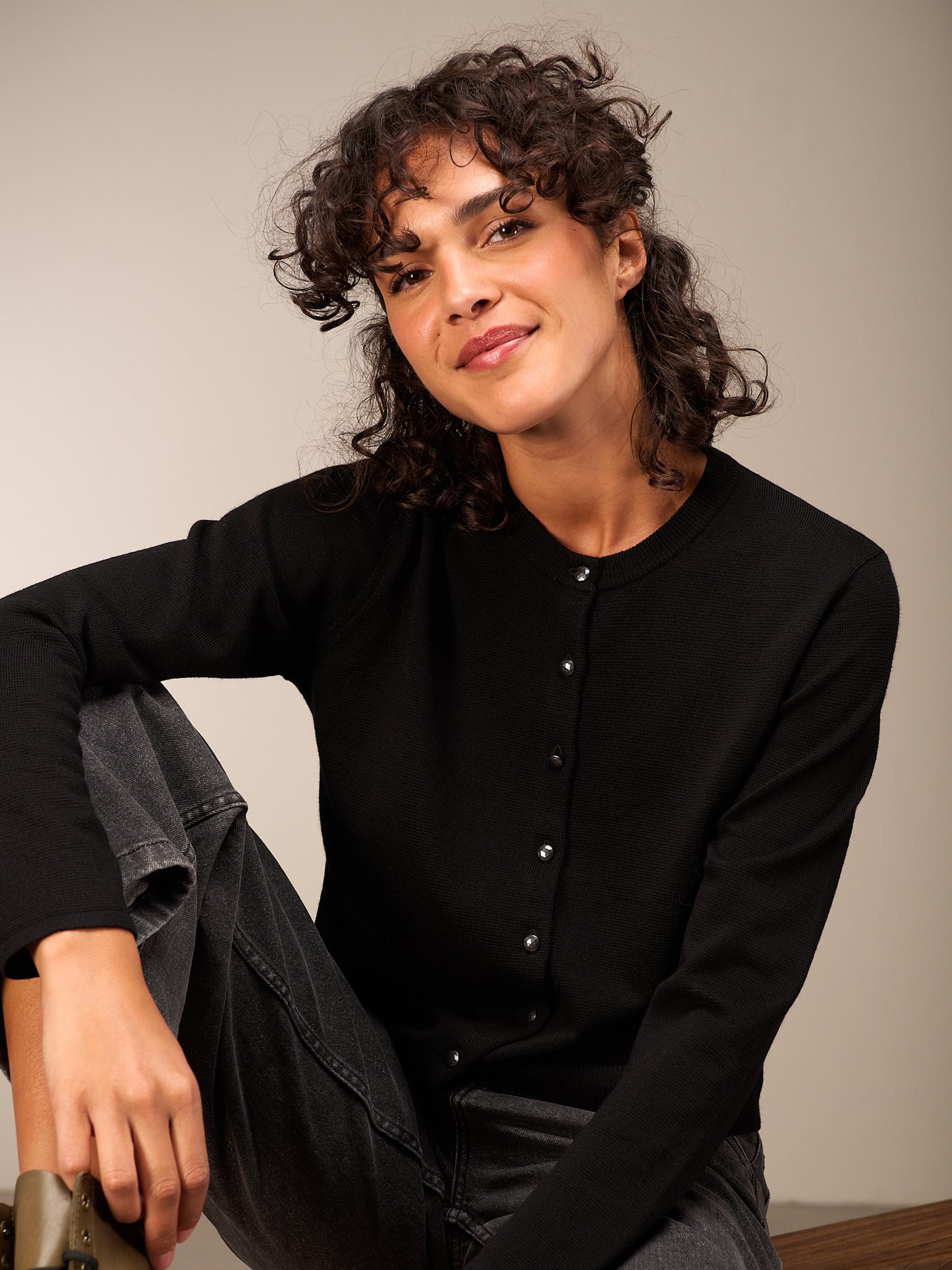 Cardigan in lana merino