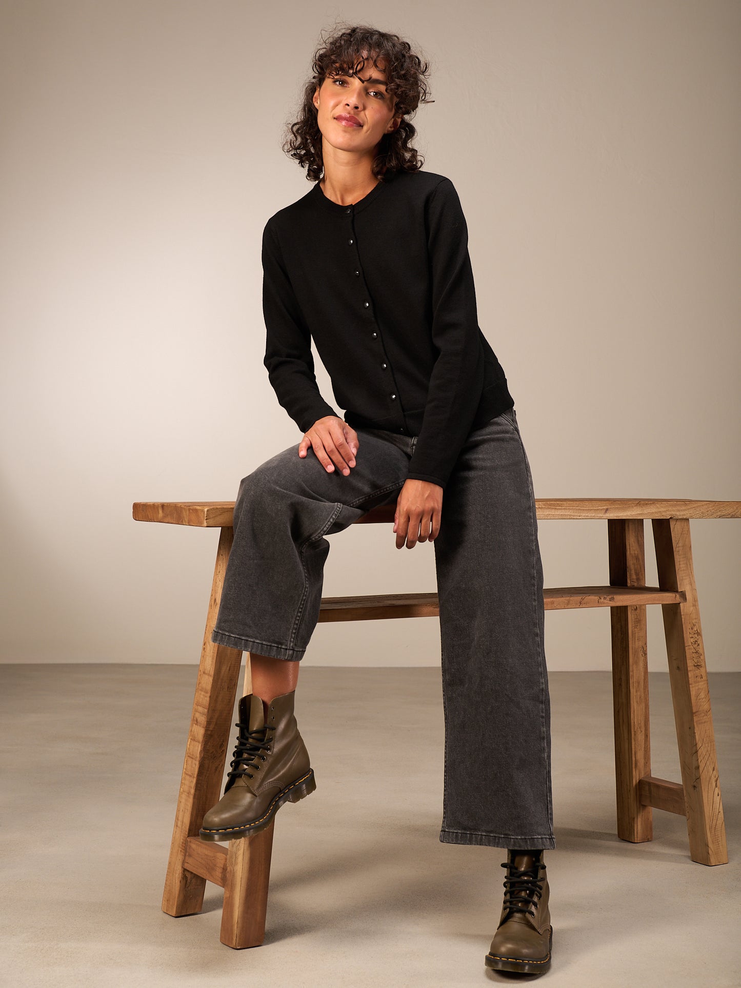 Cardigan in lana merino