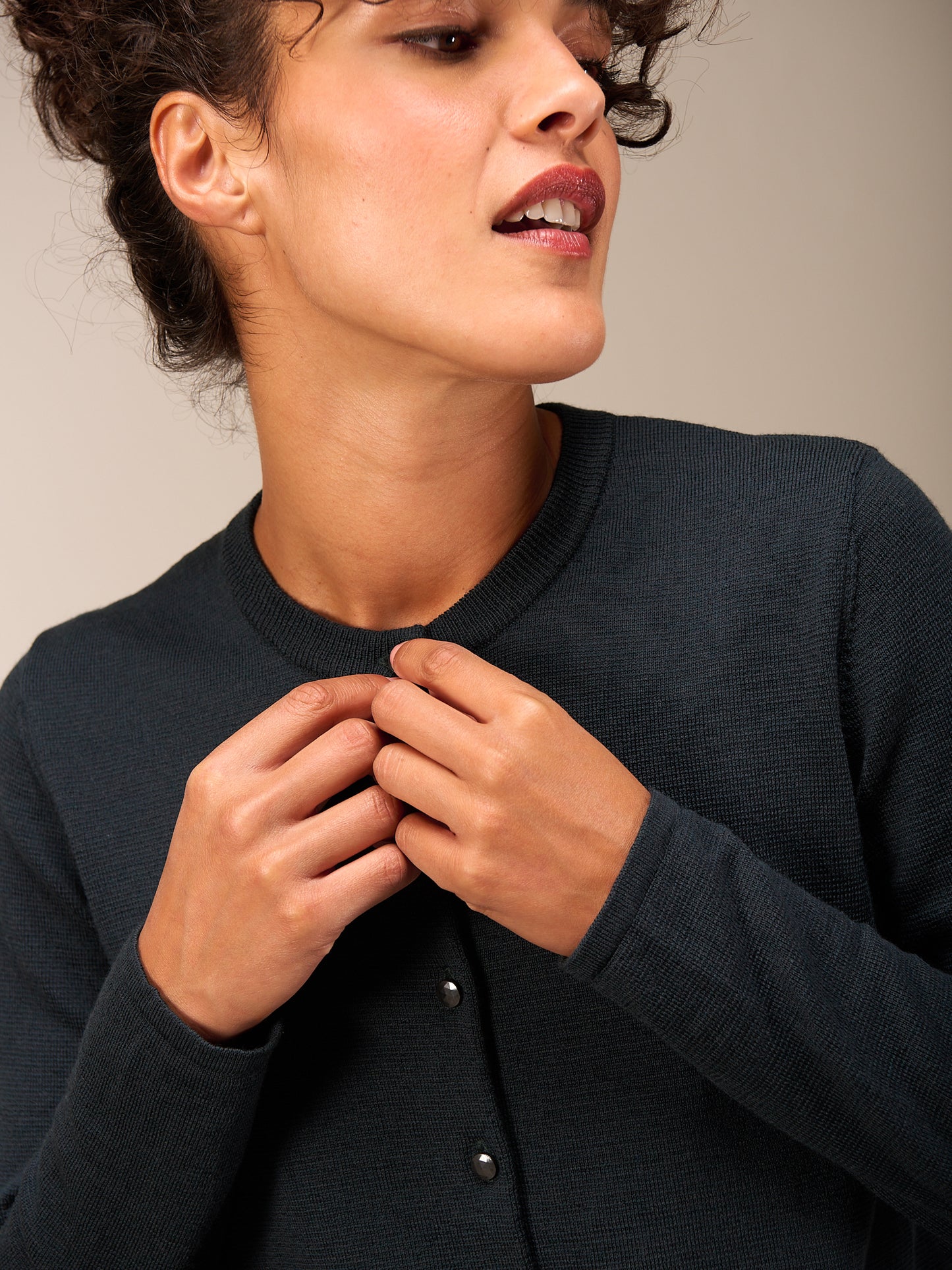 Cardigan in lana merino