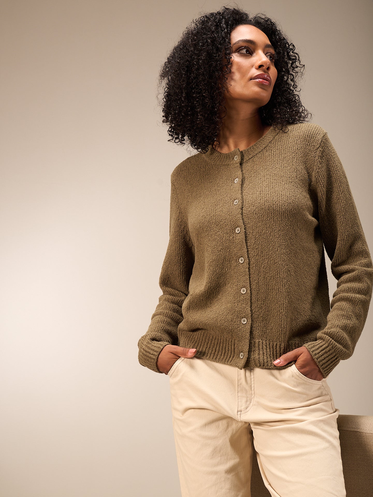 Strickjacke mit Knopfverschluss