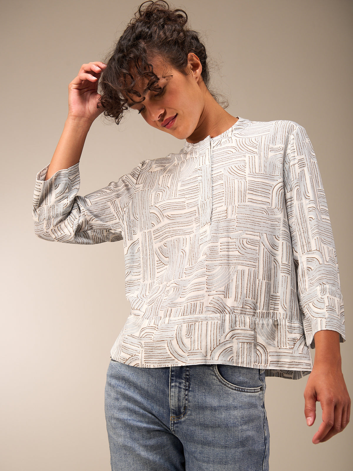 blouse à manches 3/4