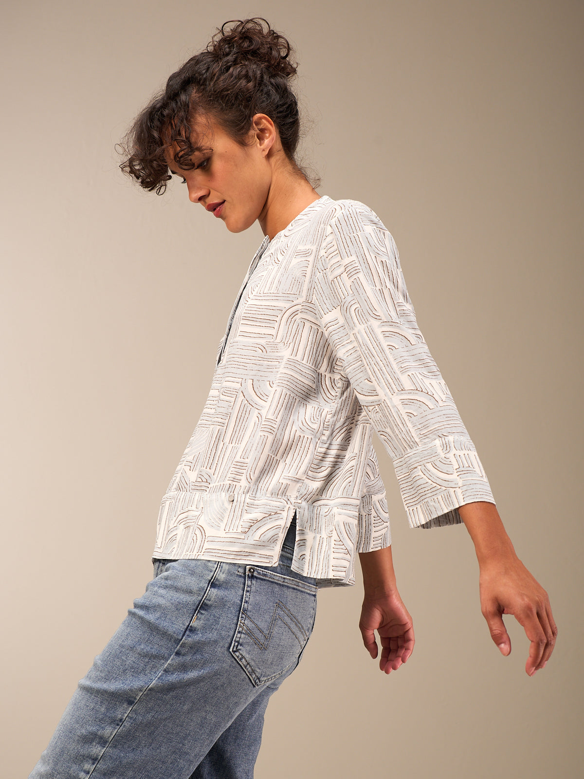 blouse à manches 3/4