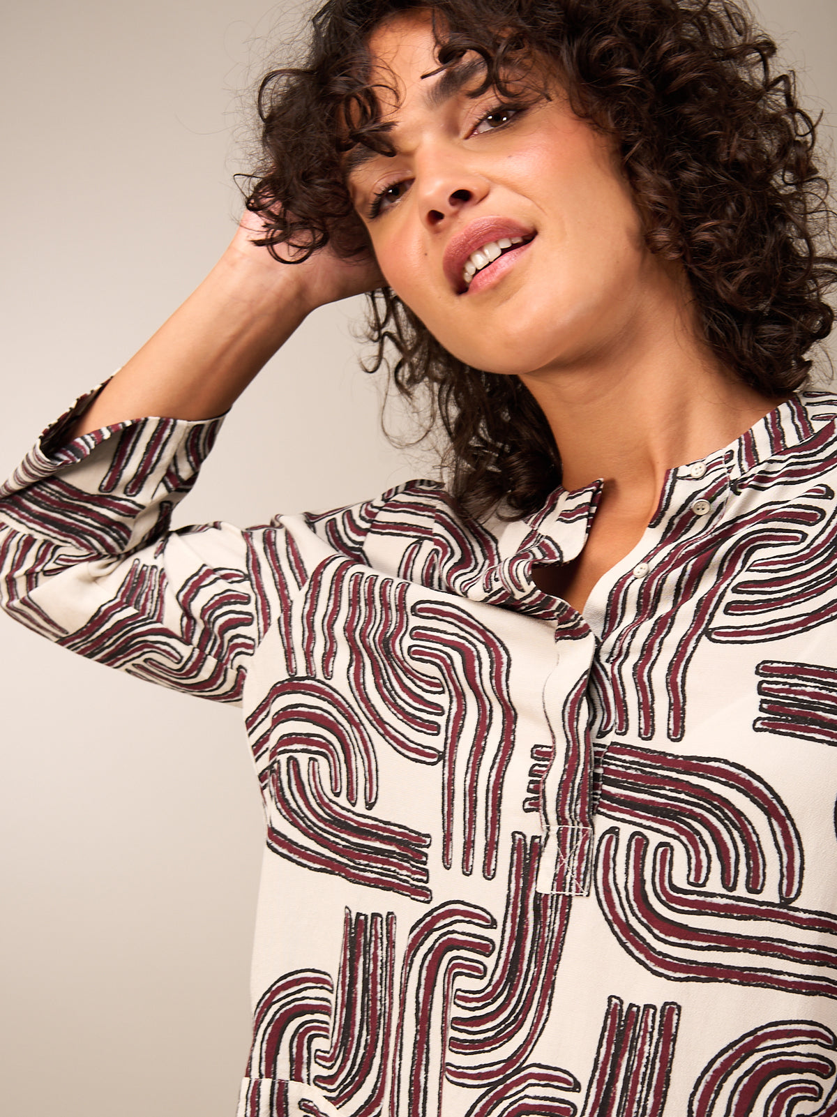 blouse à manches 3/4