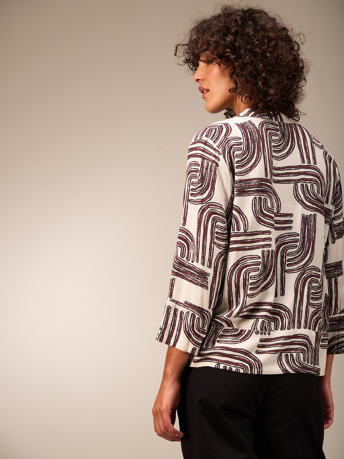 blouse à manches 3/4