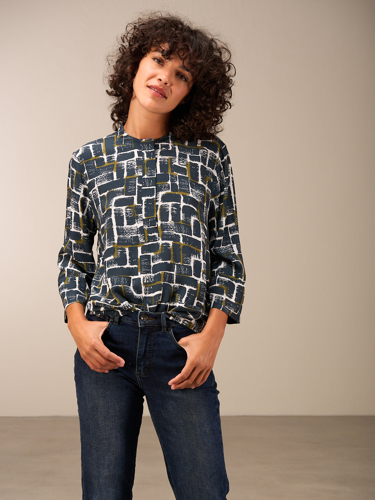 blouse à manches 3/4