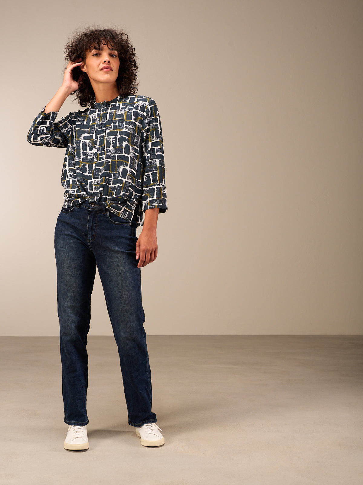 blouse à manches 3/4