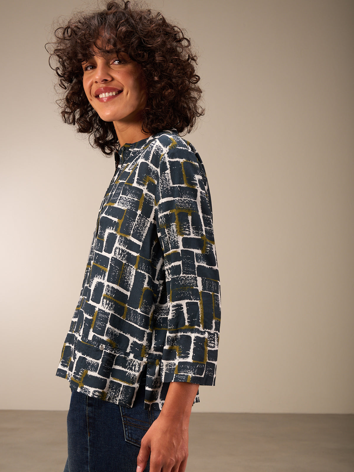 blouse à manches 3/4