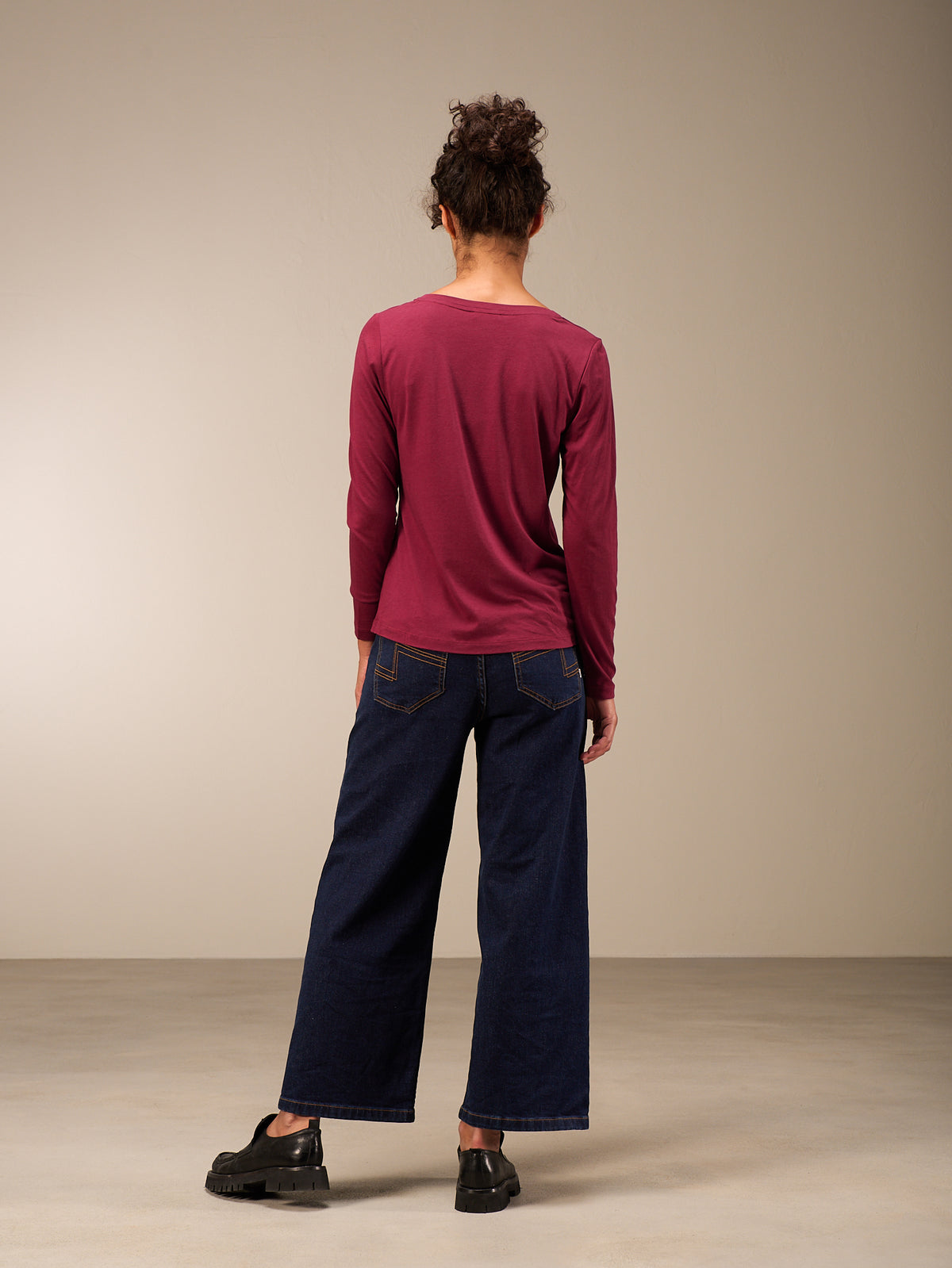 Shirt with V-neck