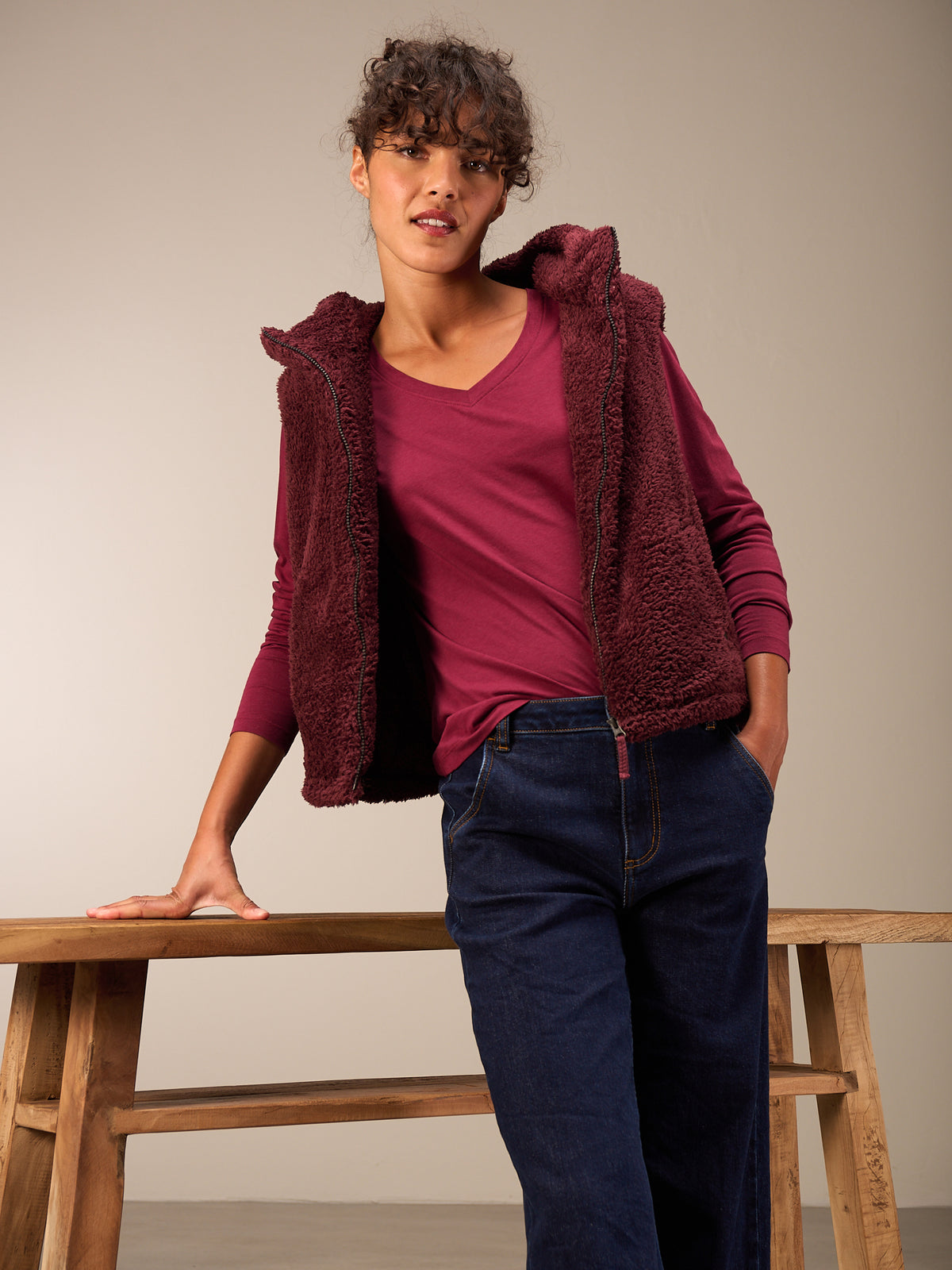 Shirt with V-neck