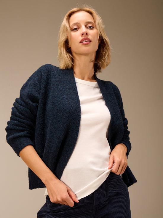 Cardigan with wool