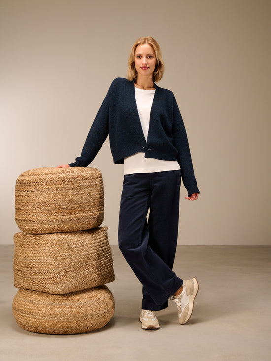 Cardigan with wool