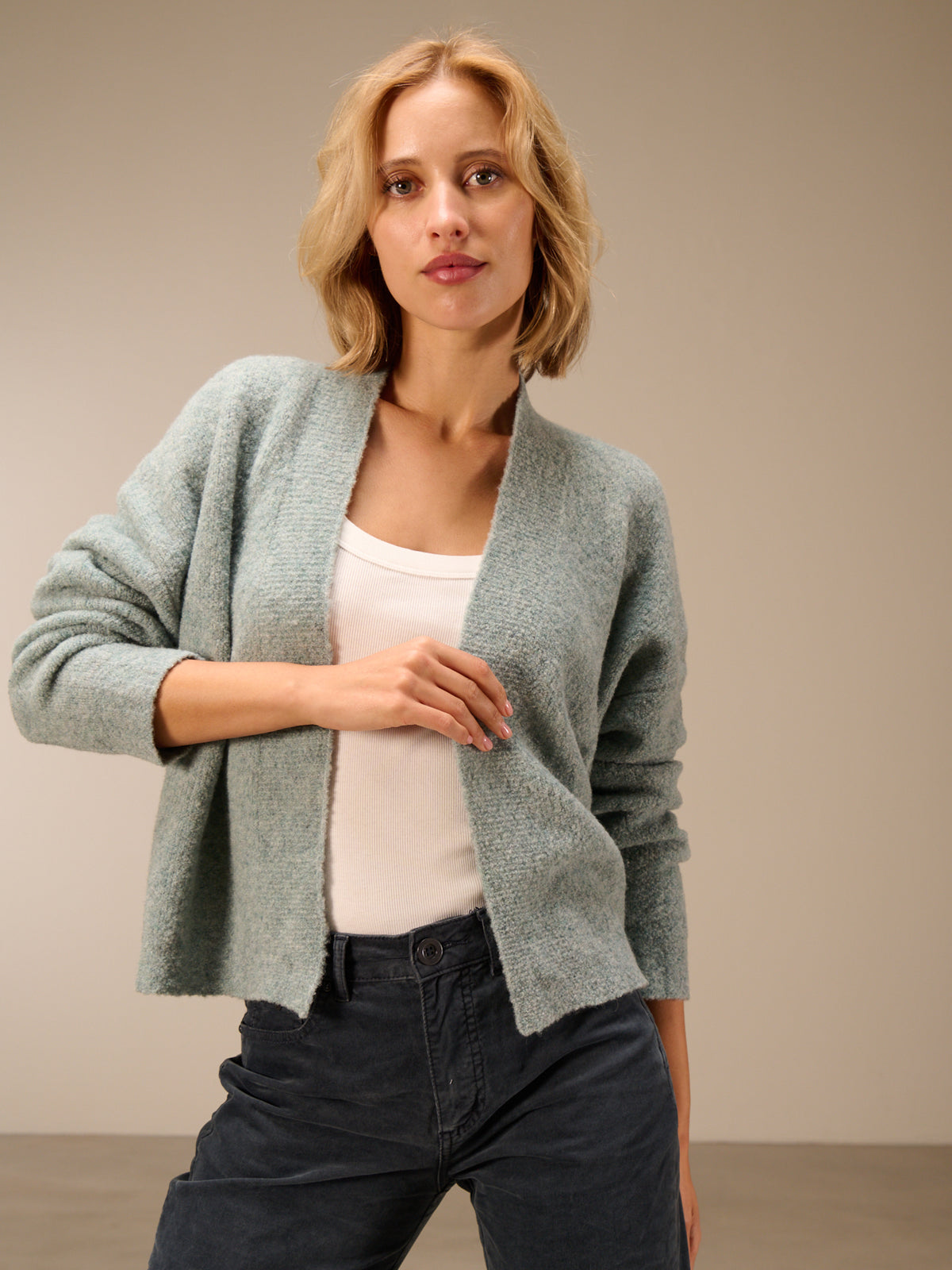 Giacca in maglia misto lana