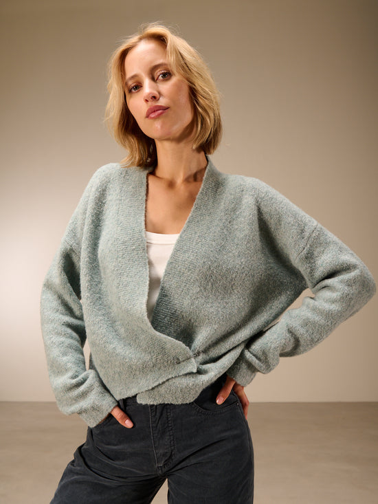 Cardigan with wool