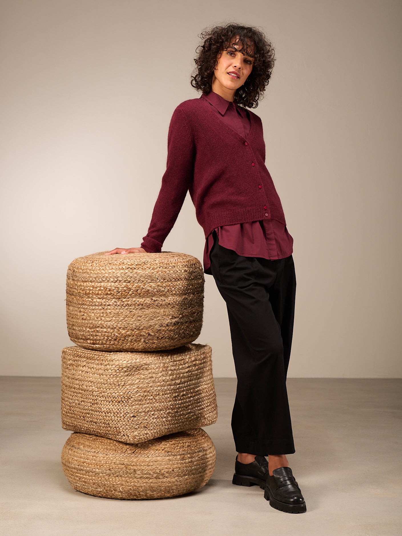 Pantaloni barrel fit