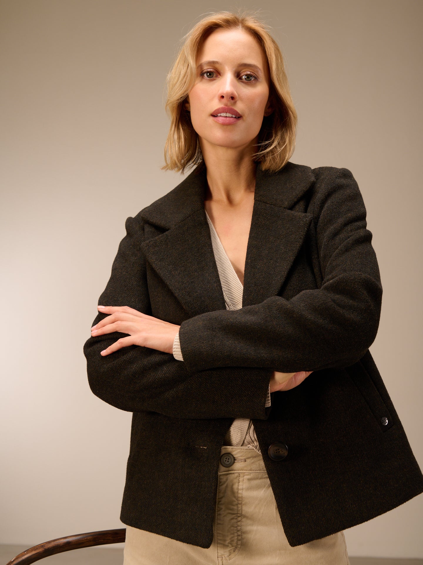 Jacke mit Reverskragen