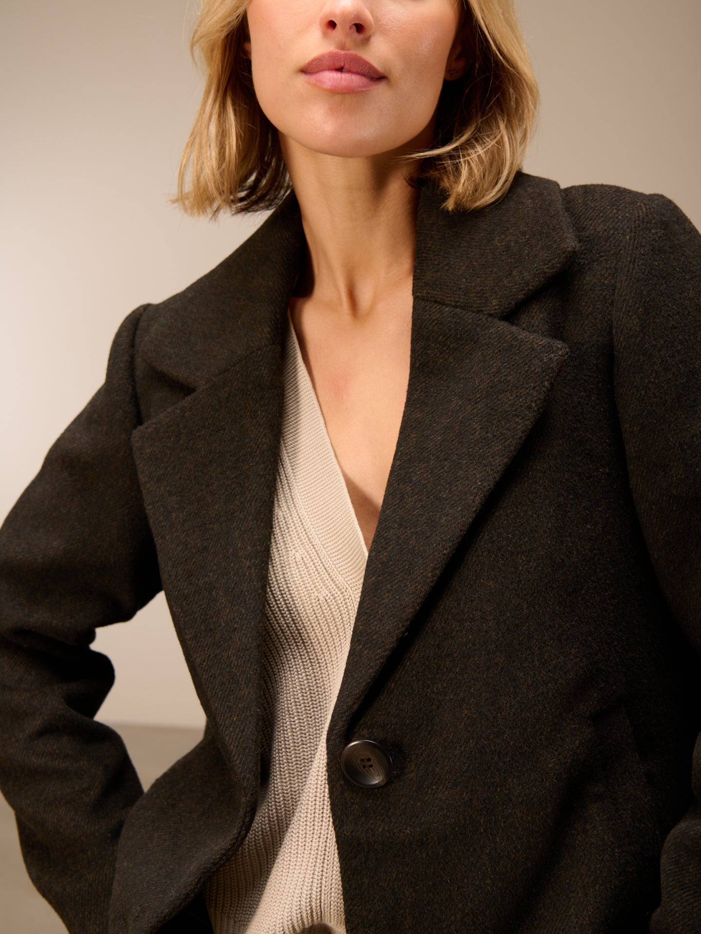 Jacke mit Reverskragen