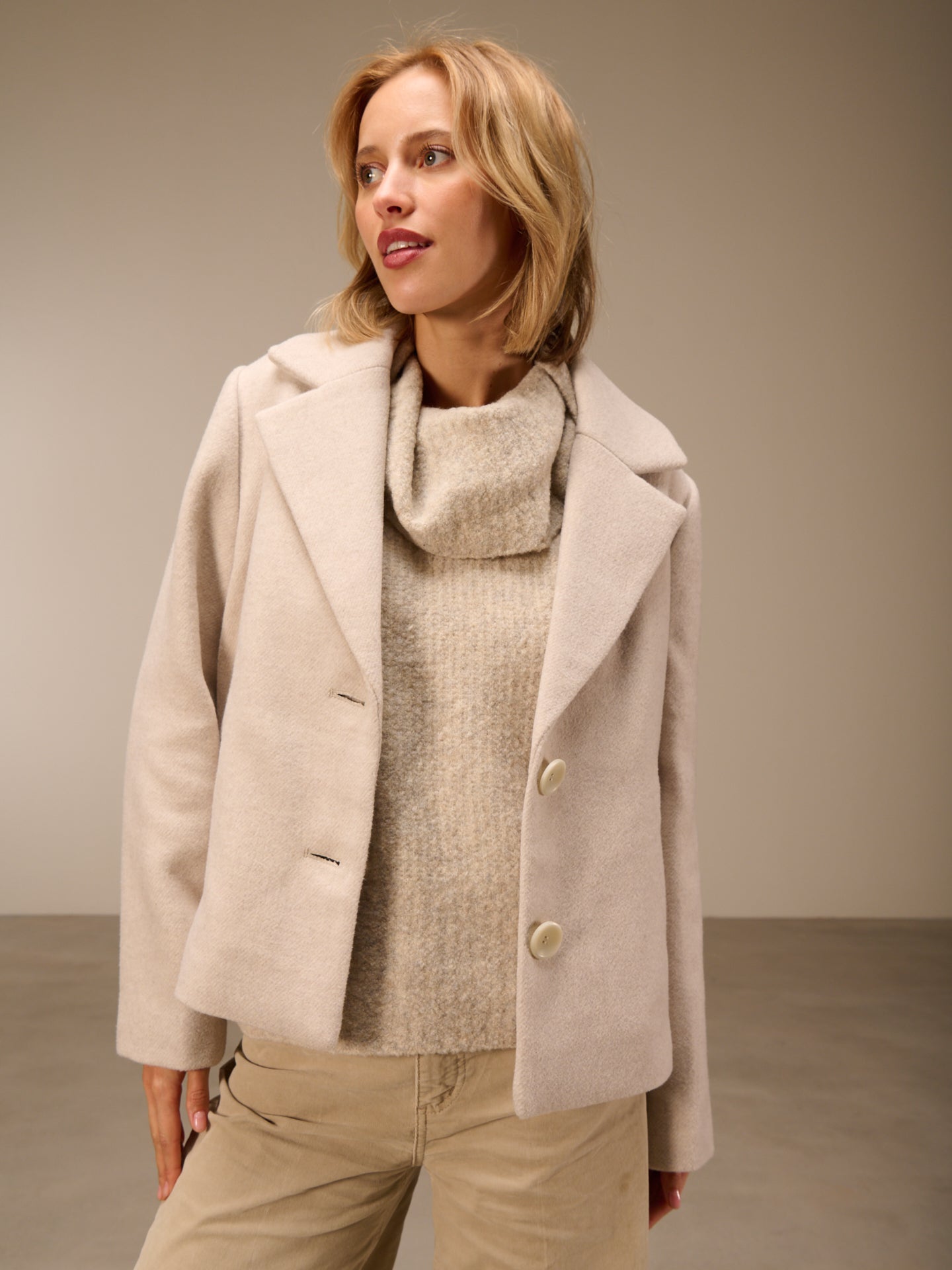 Jacke mit Reverskragen