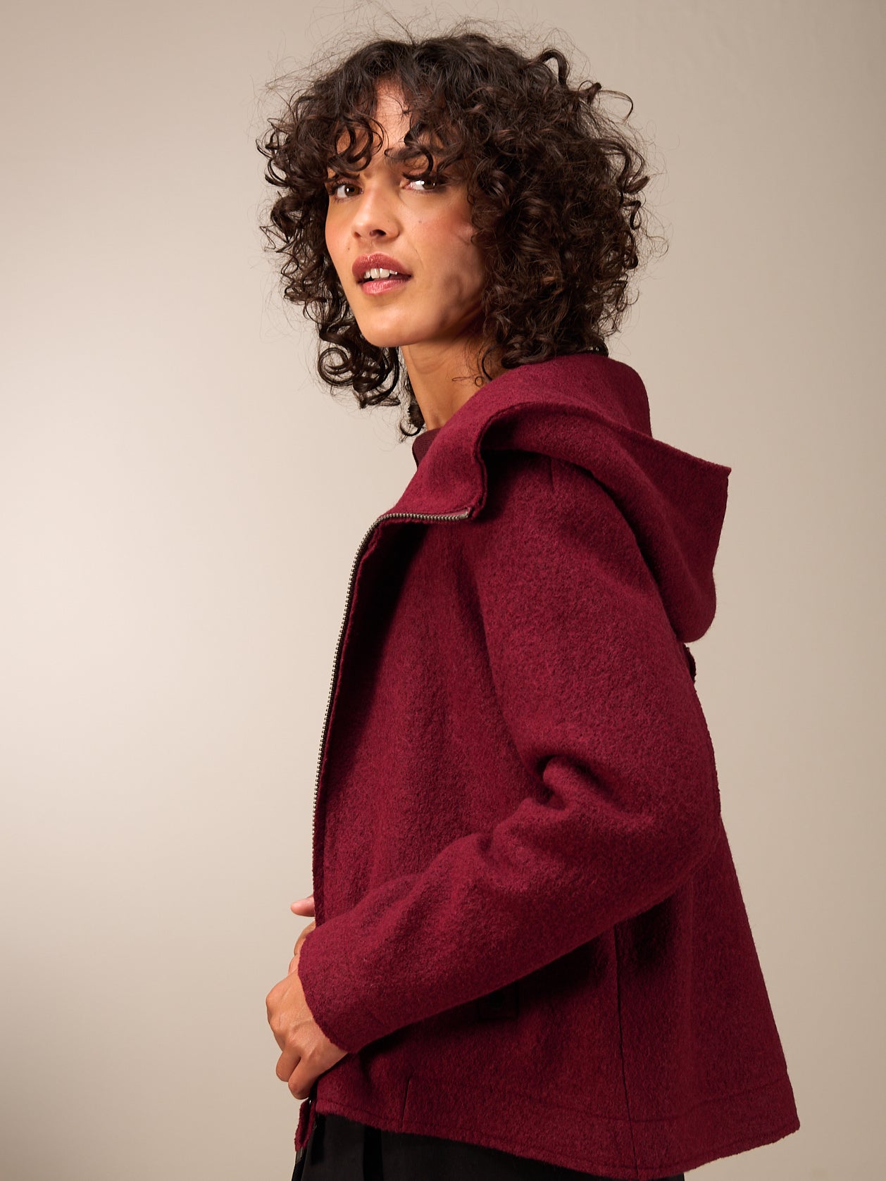Jacke mit Wolle