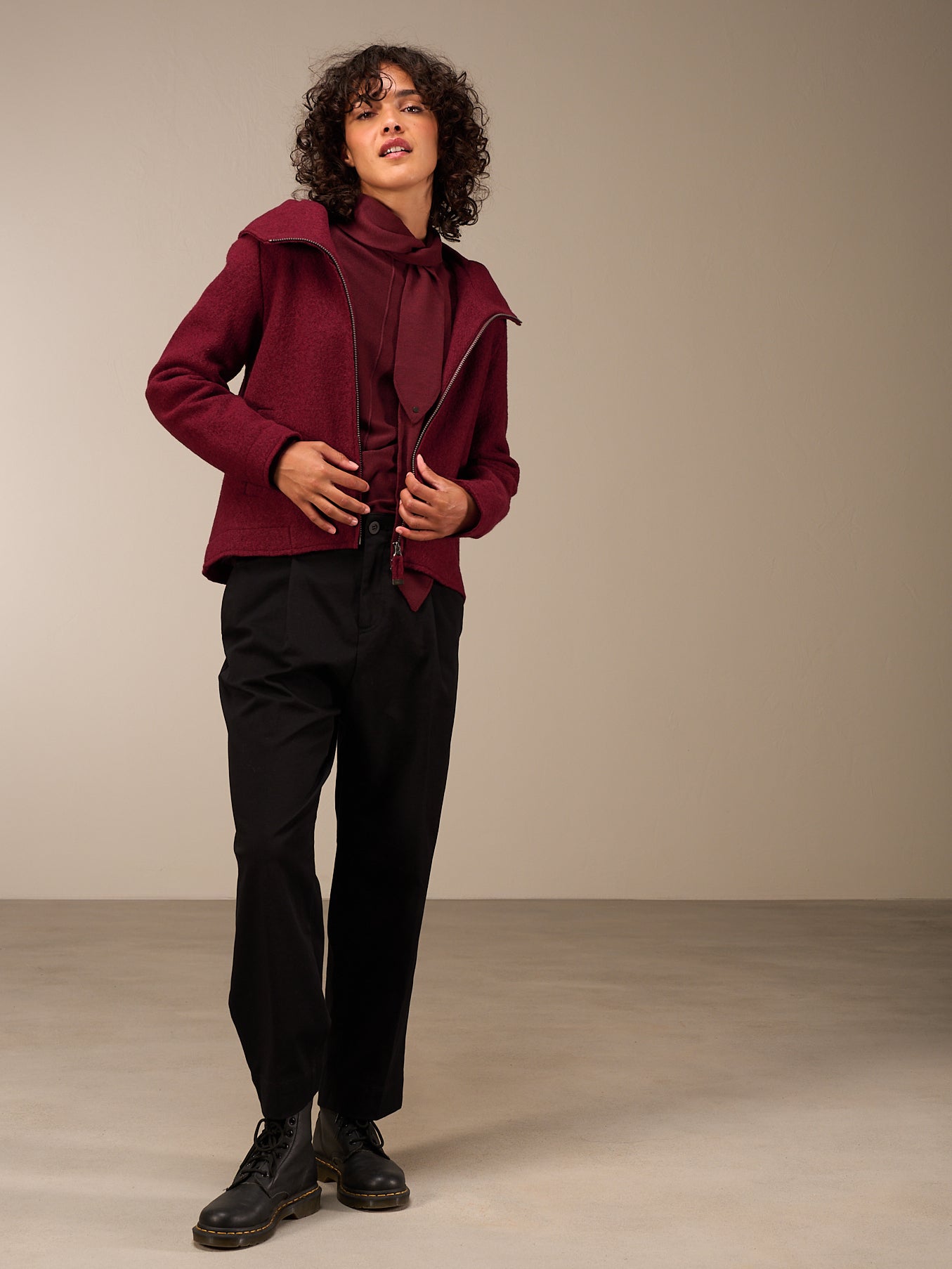 Jacke mit Wolle