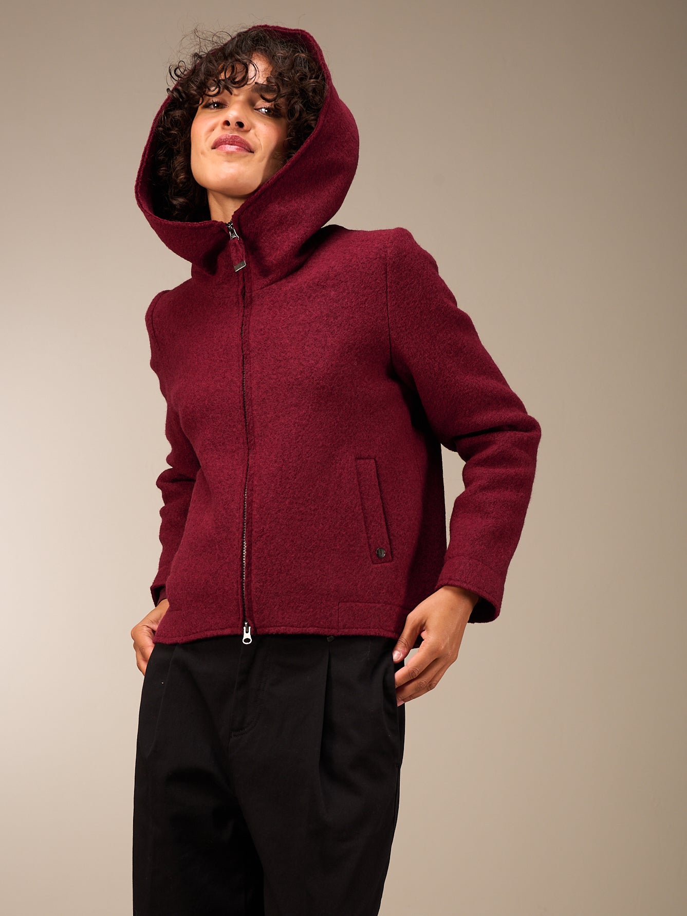 Jacke mit Wolle
