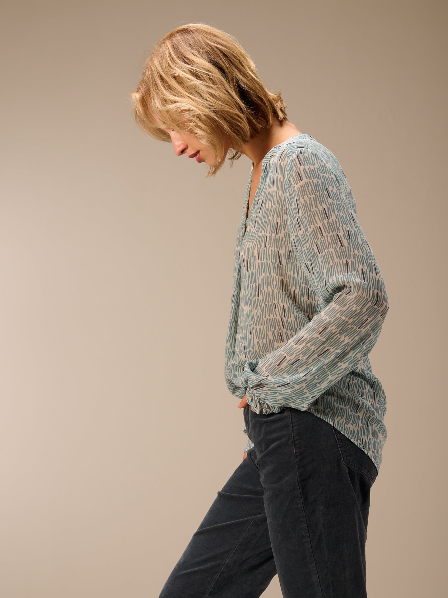 V-neck blouse