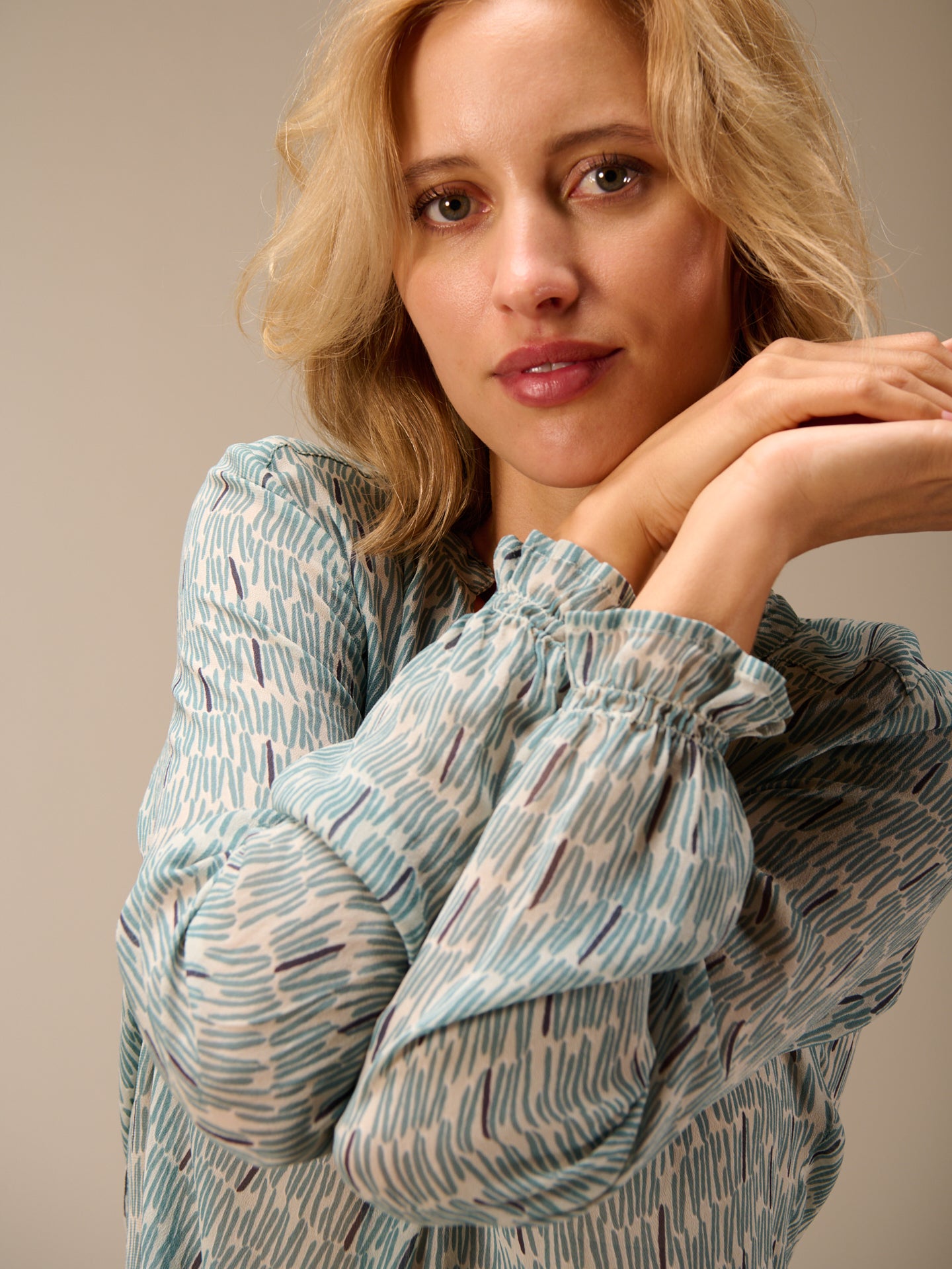 V-neck blouse