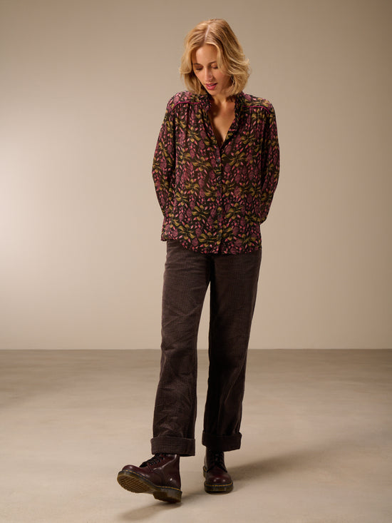 Blouse with ruffle detail