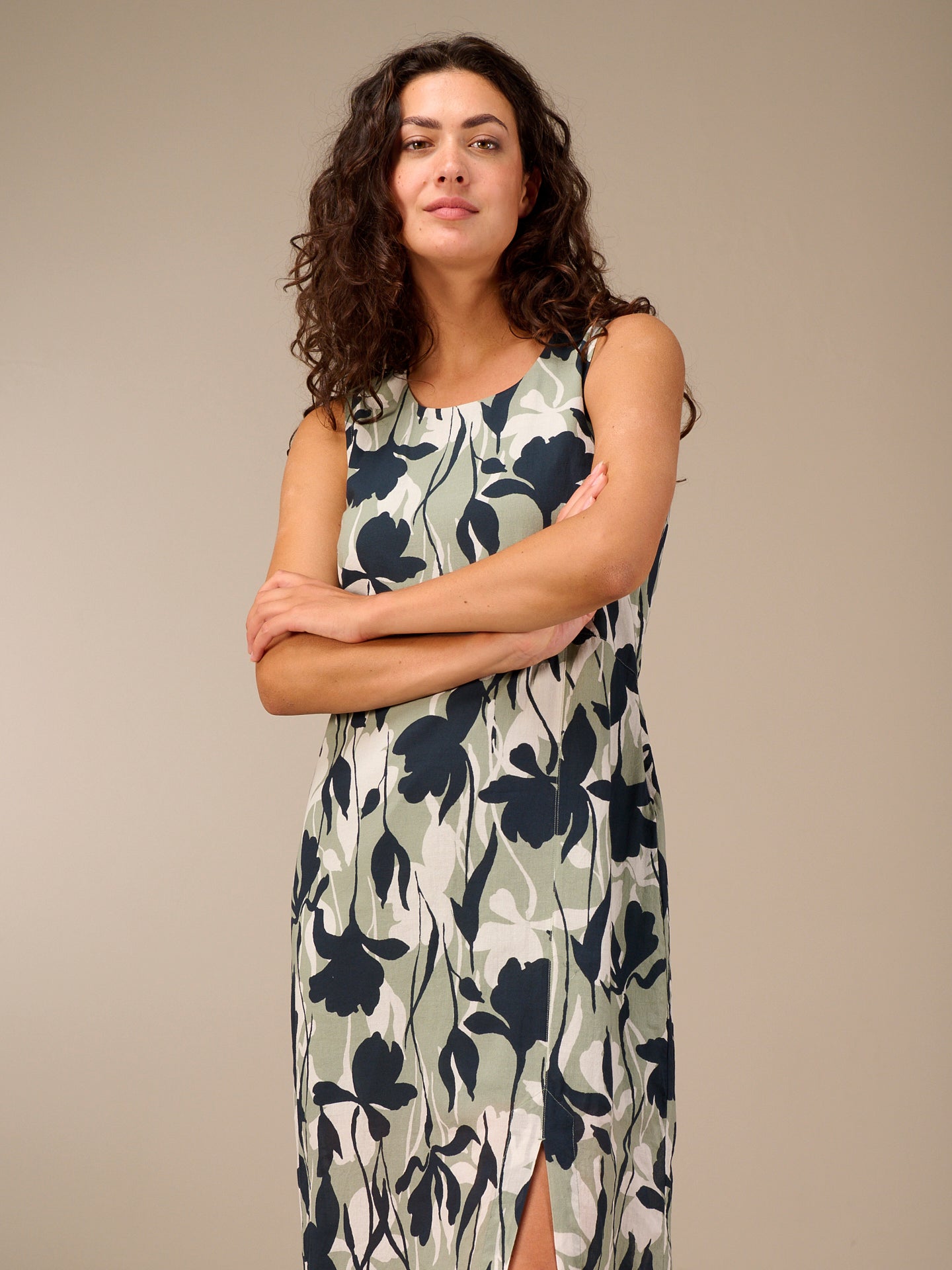 Kleid mit Rundhals