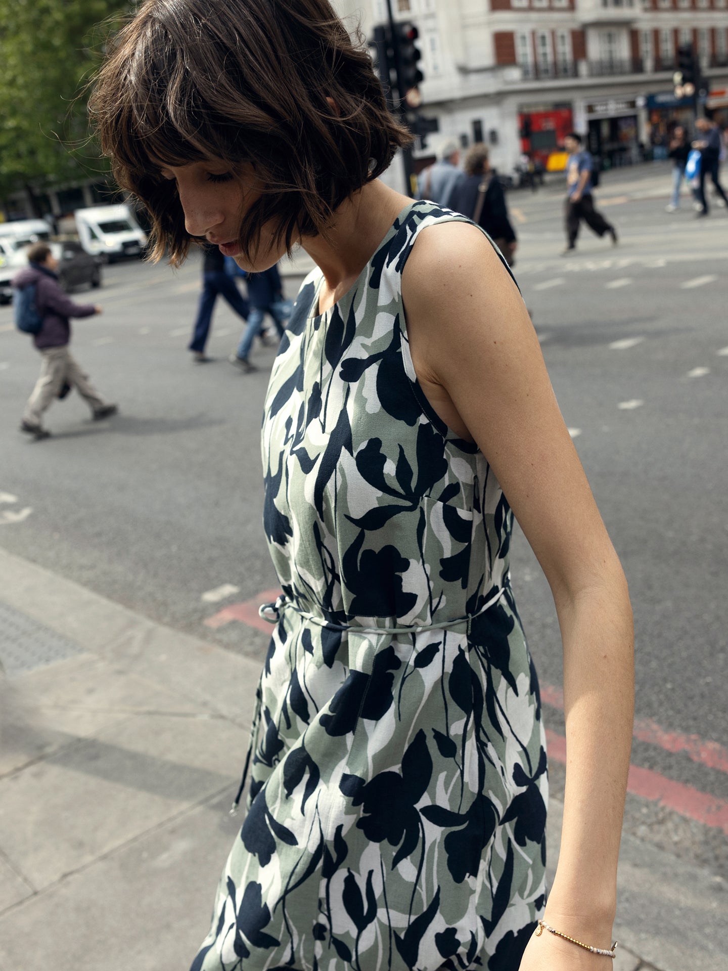 Kleid mit Rundhals