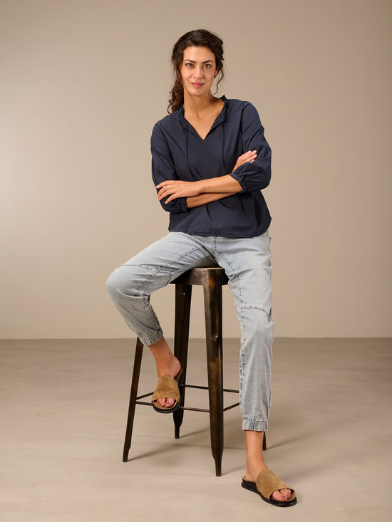 V-neck blouse