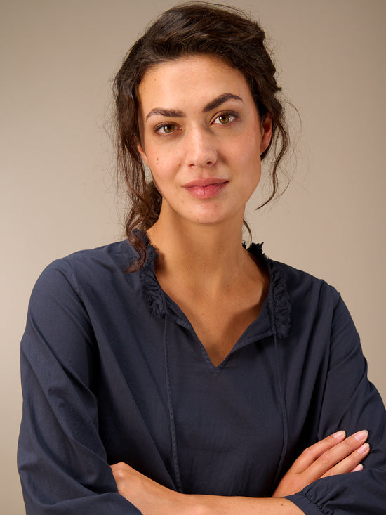V-neck blouse