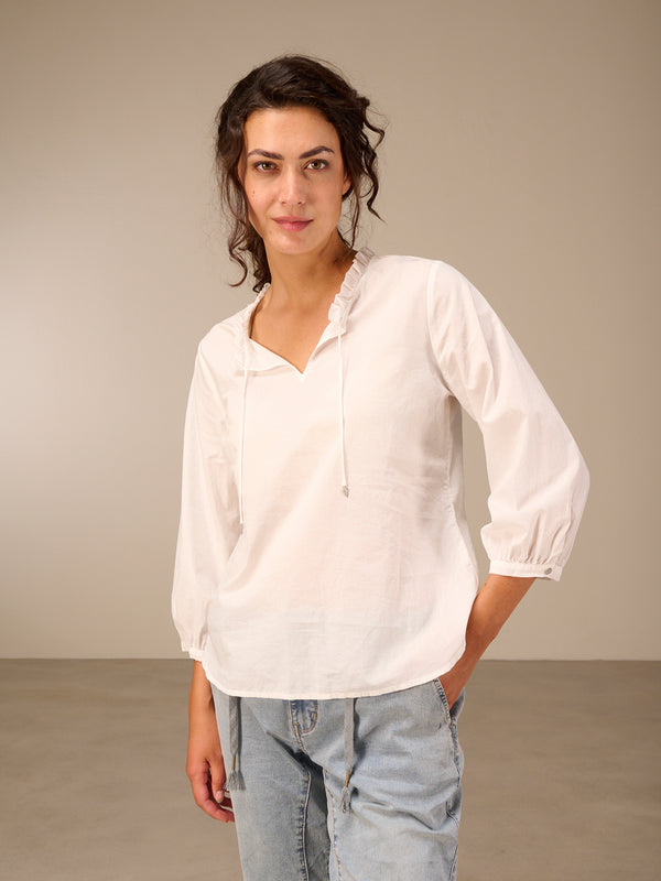 blouse avec col en V
