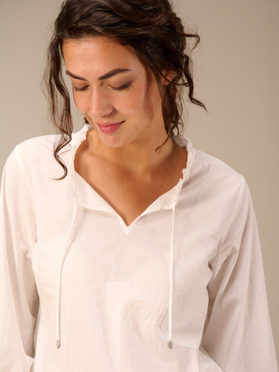 V-neck blouse