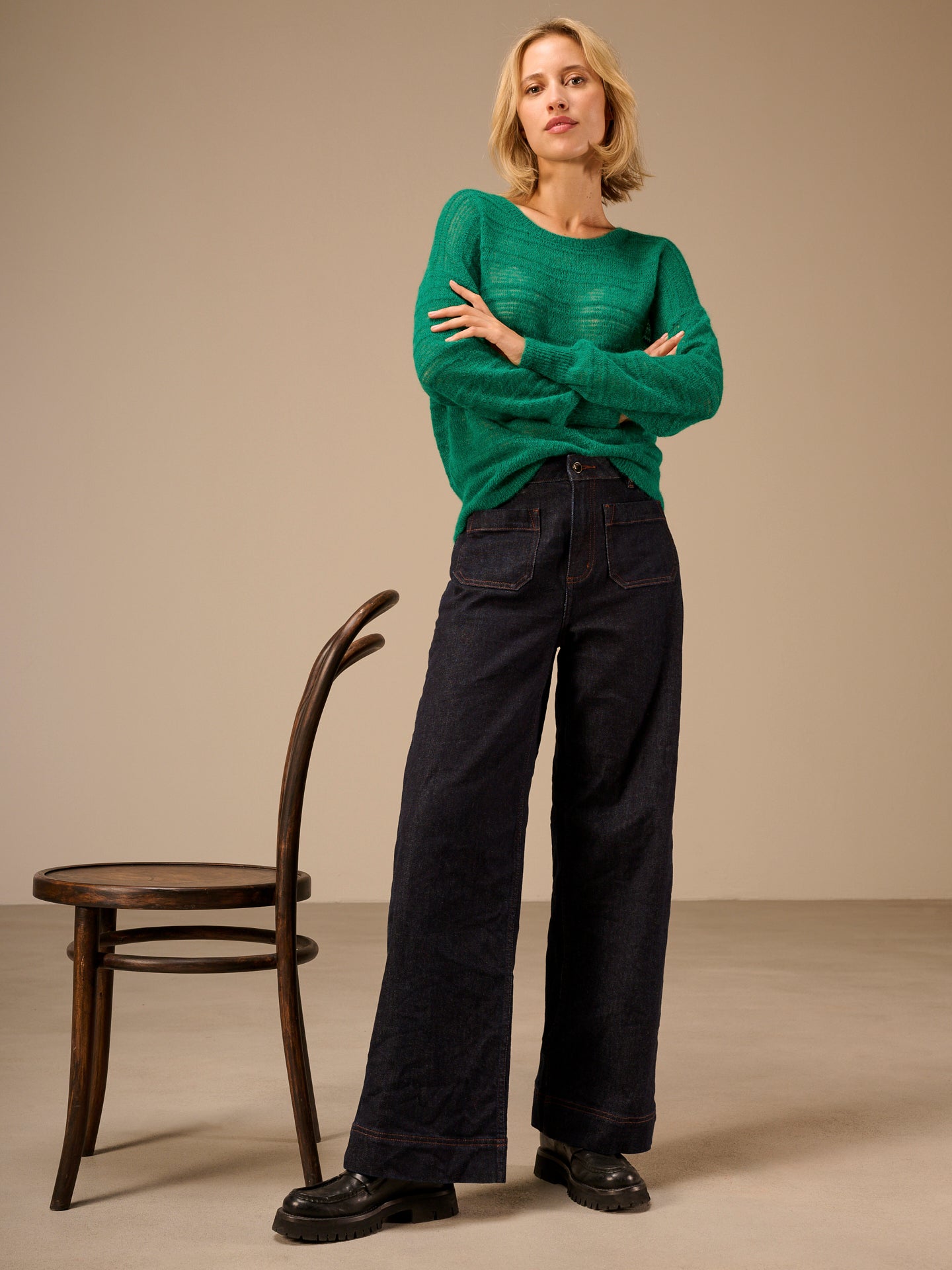 Loose-knit sweater