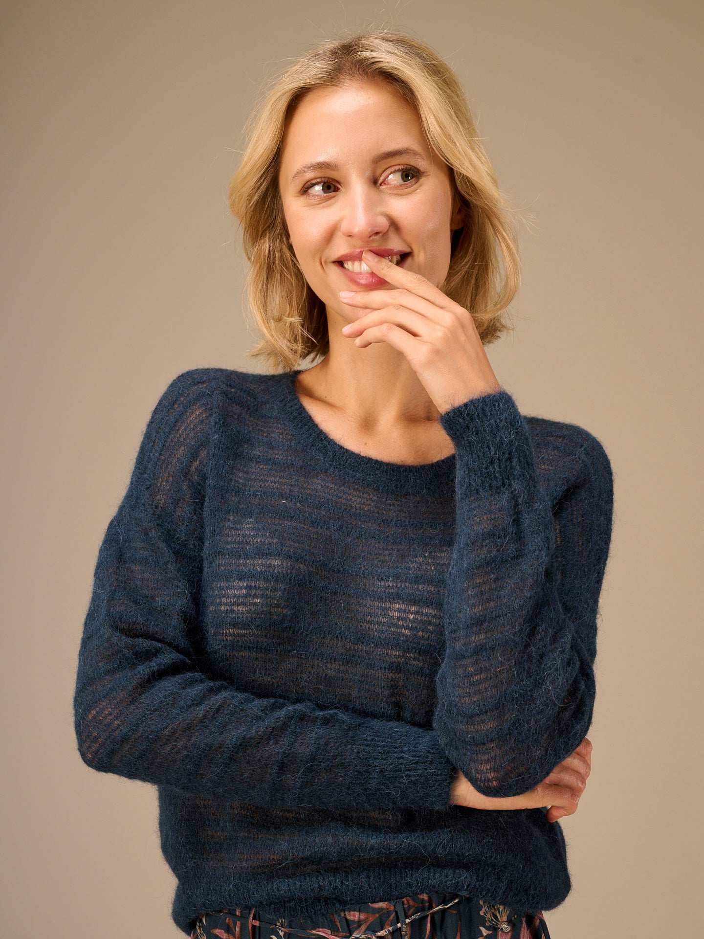 Loose-knit sweater