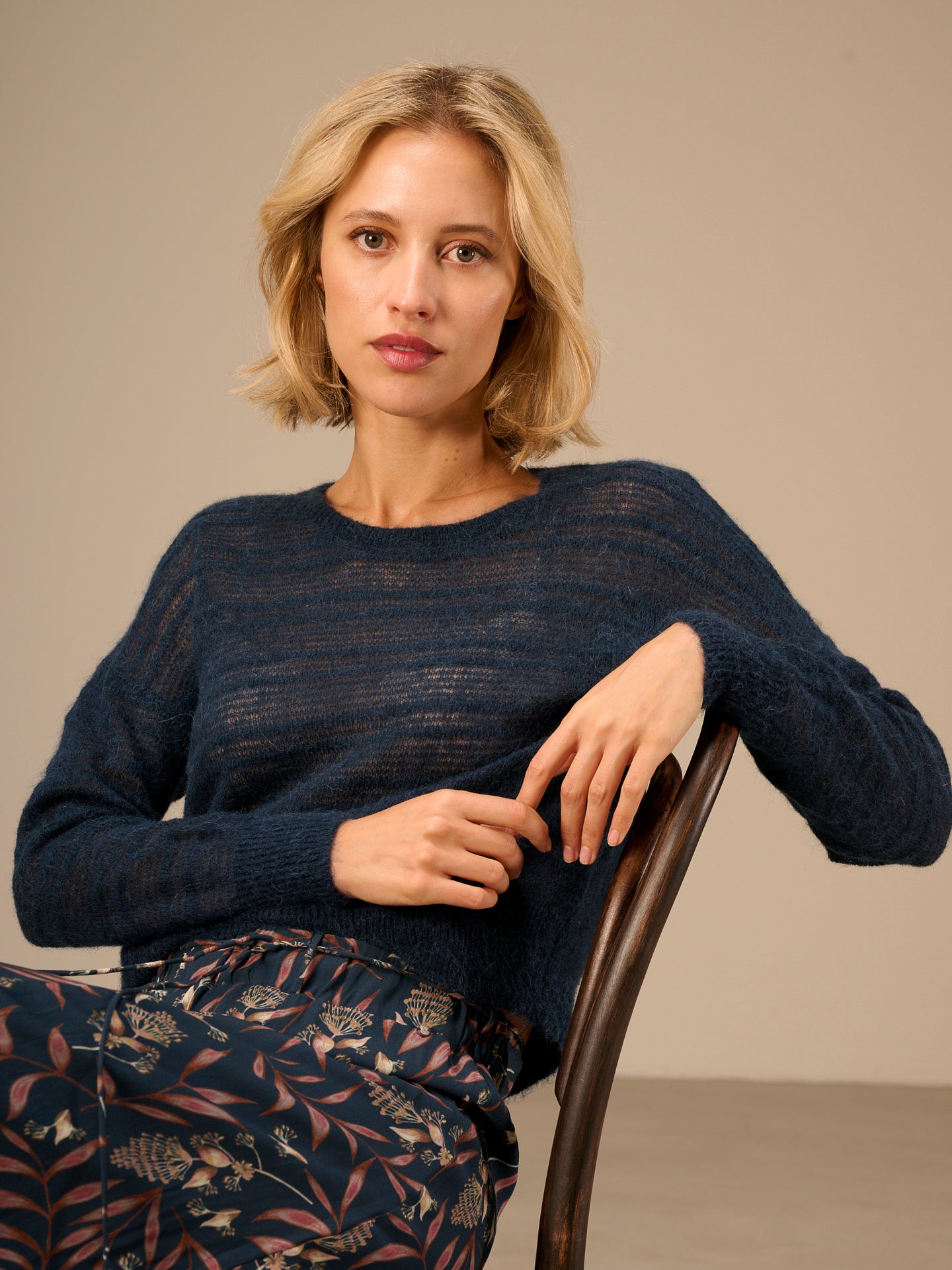 Loose-knit sweater