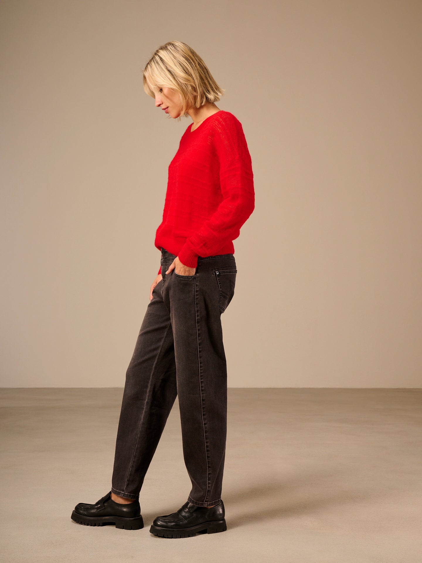 Loose-knit sweater