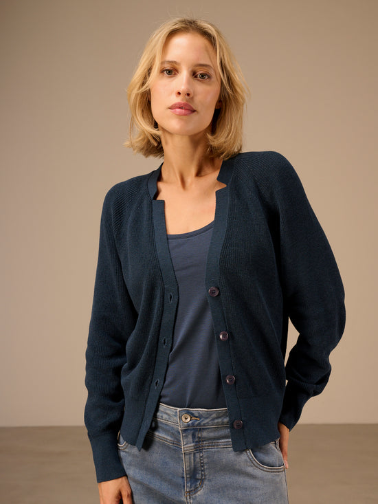 Giacca in maglia con scollo a V