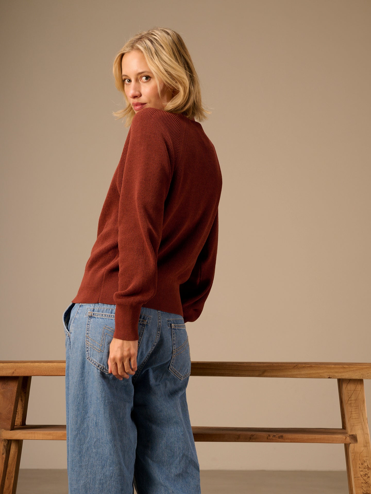 Giacca in maglia con scollo a V