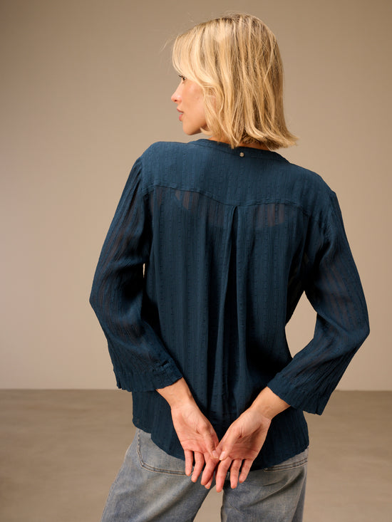 Bluse mit V-Ausschnitt