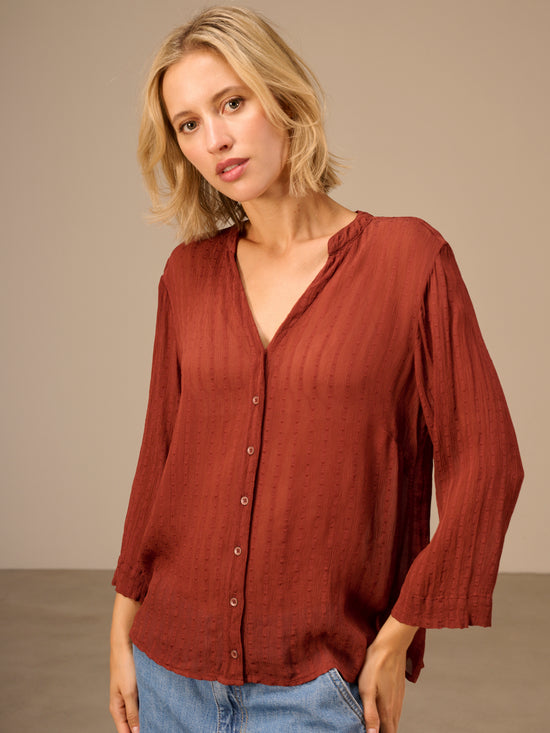 V-neck blouse