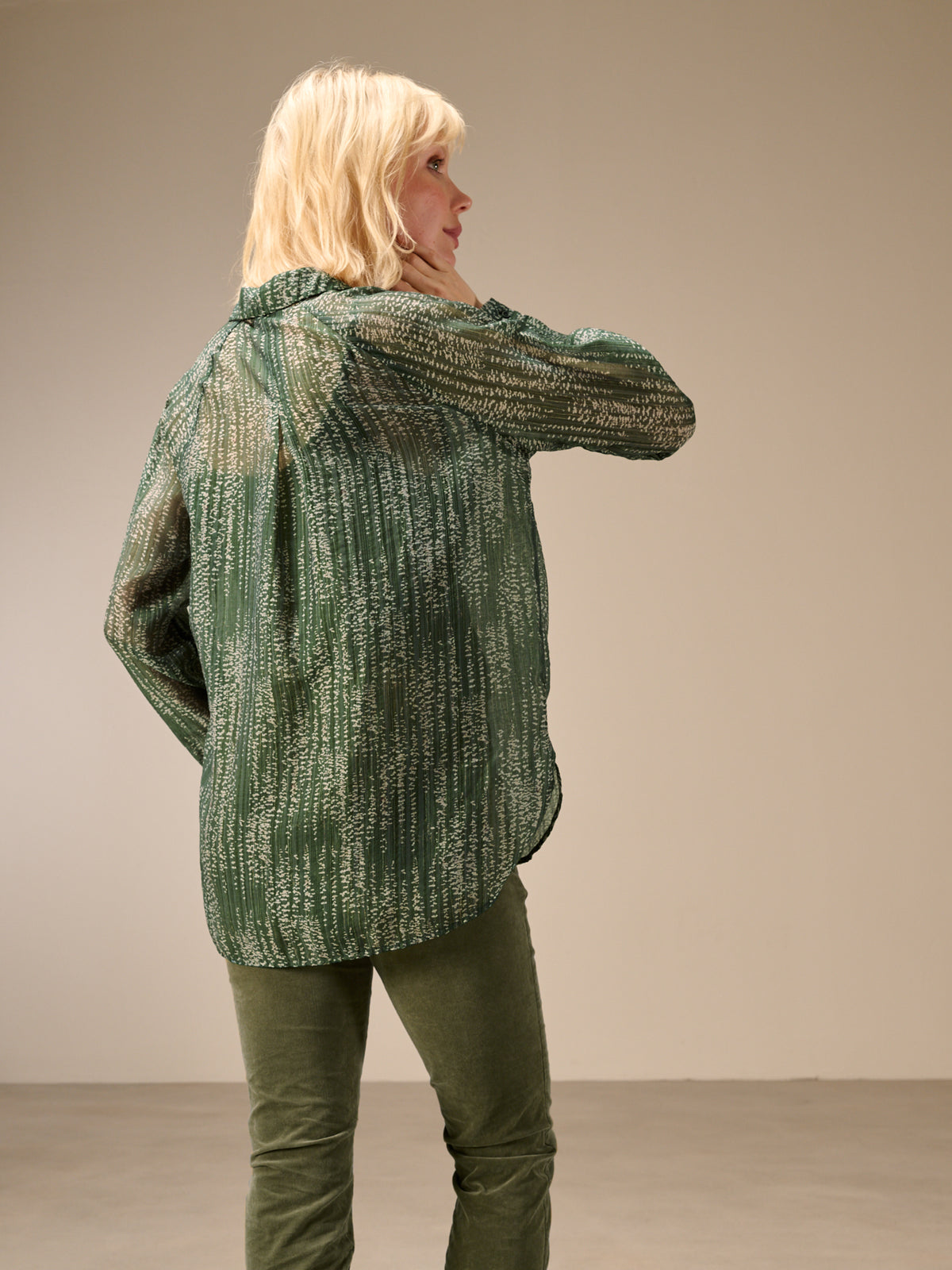 Blouse with button placket